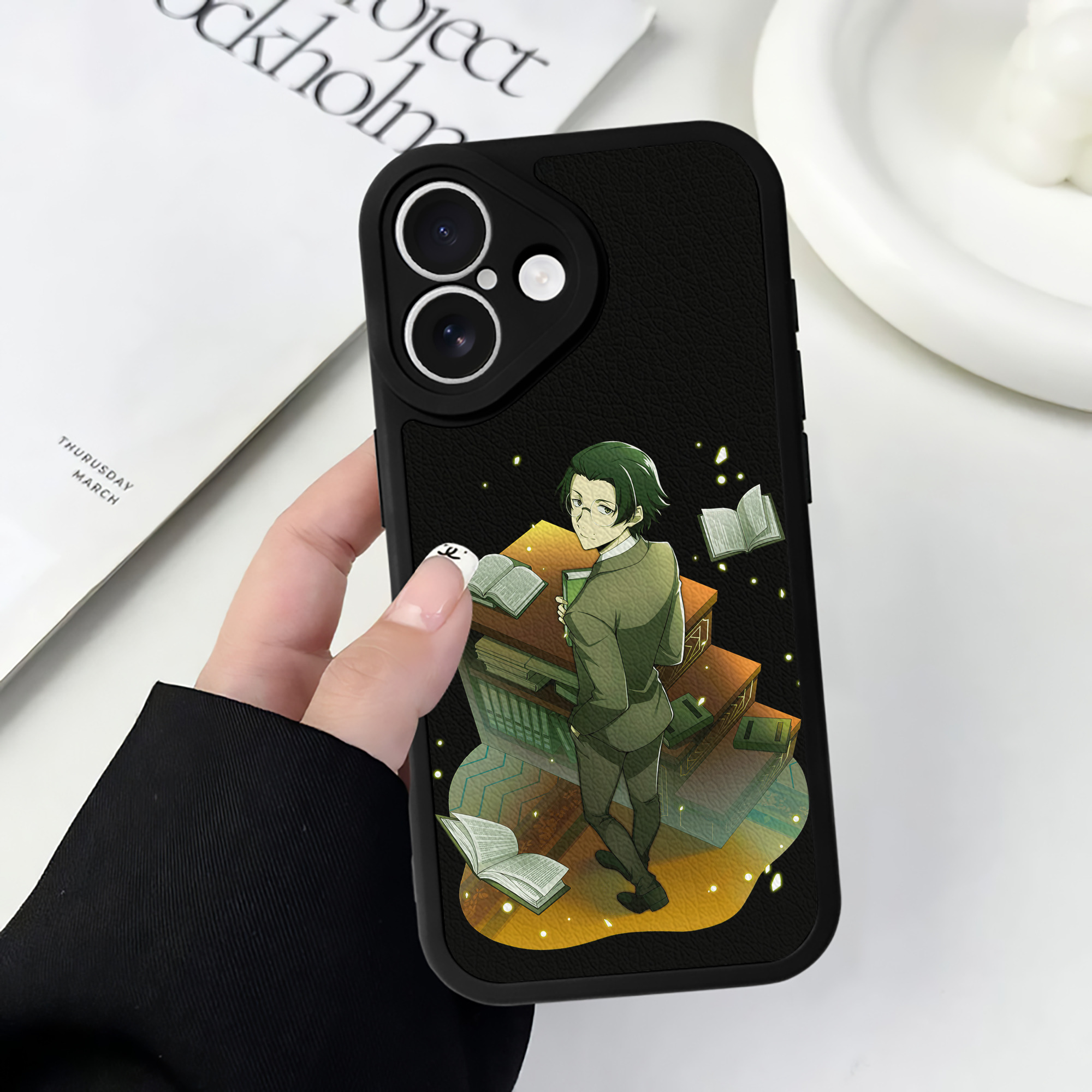 （画像用） 文豪ストレイドッグス Bungo Stray Dogs 【iPhone 16シリーズ対応】シリコンスマホケース（レザー調） 材質：シリコン